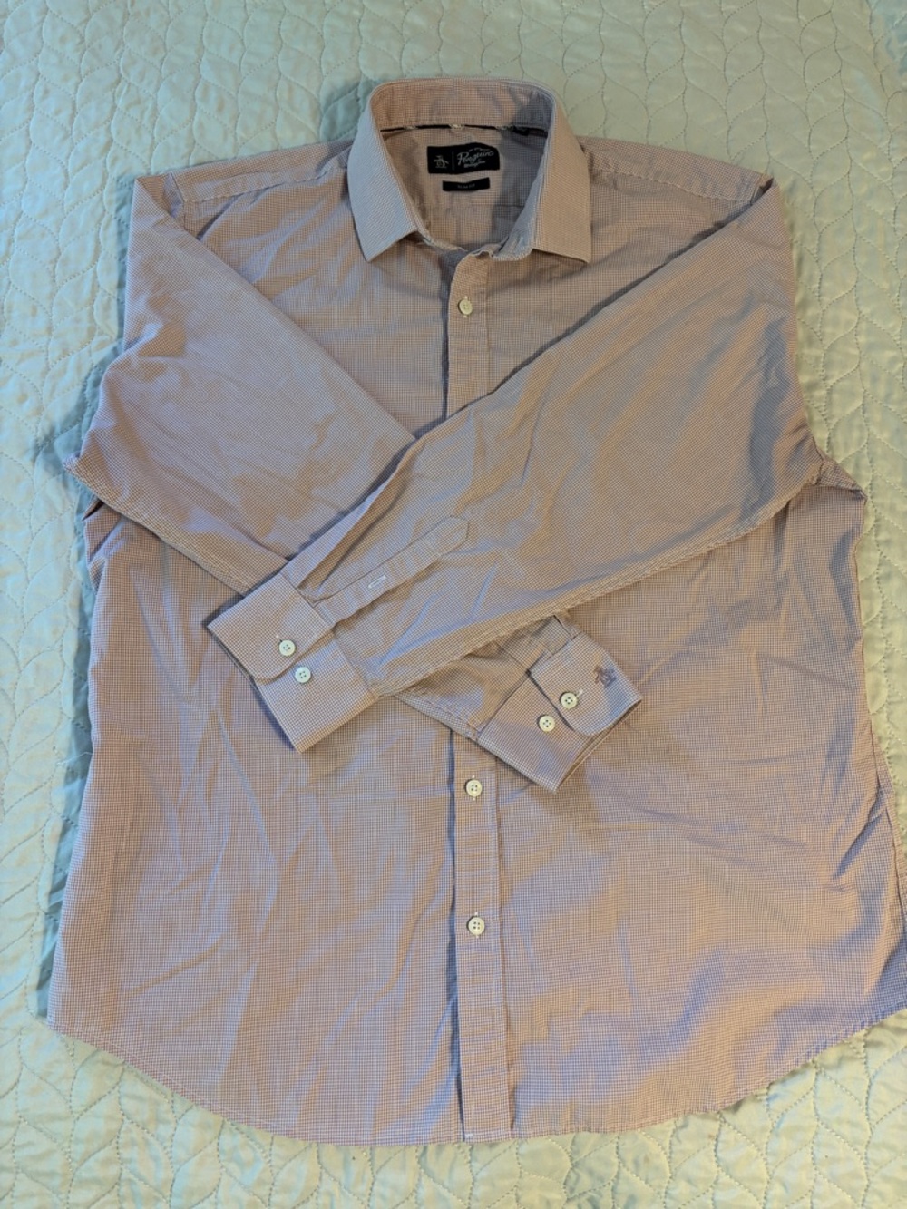 Men's Light Lavender Micro-Check Dress Shirt